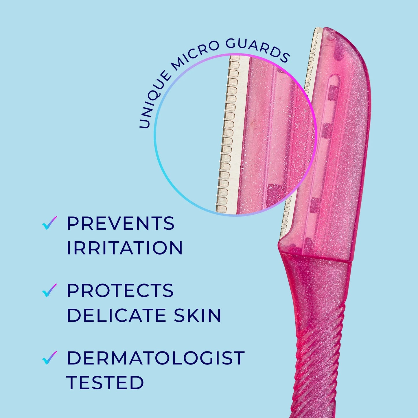 (2 Pack) Hydro Silk Touch-Up Dermaplaning Tool with Precision Cover, 5 Ct, Womens Facial & Eyebrow Razor